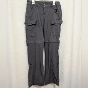 Prana "sage" nylon convertible grey camping and hiking pants size 0